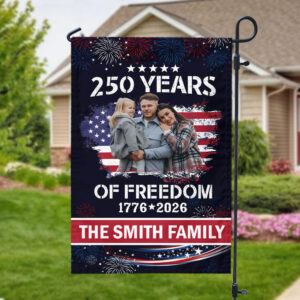Alternative view of Custom Family Photo Celebrate 250 Years of America Garden Flag CH07 899286