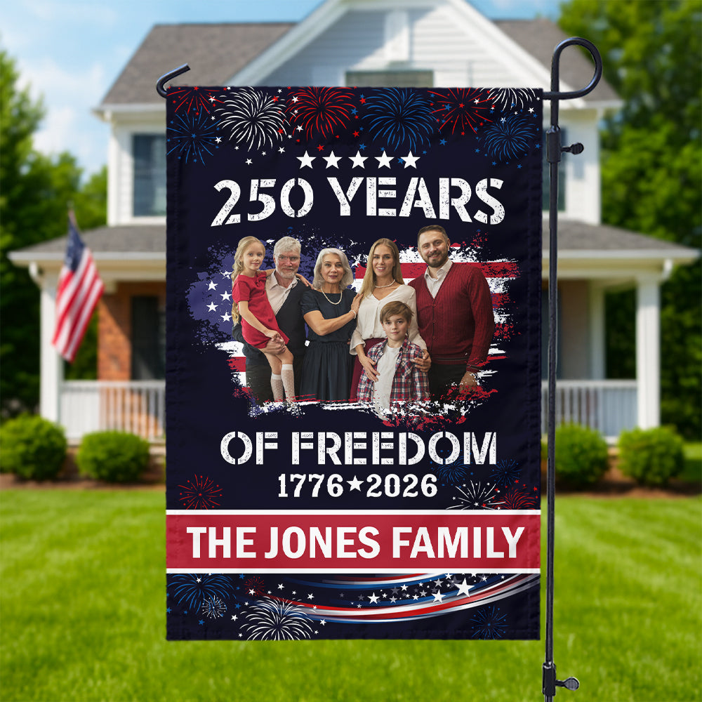 Custom Family Photo Celebrate 250 Years of America Garden Flag CH07 899286 - Image 4
