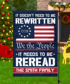 Alternative view of Custom Name 250 Years of American Flag We The People Patriotic Garden Flag Gift for Family