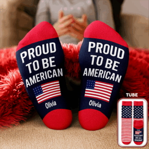 Custom Name Celebrate American 250th Anniversary USA Flag Socks CH07 899920