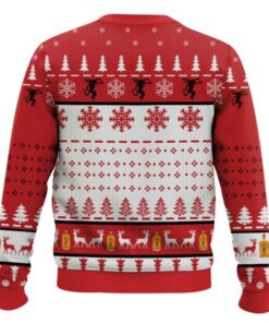 Alternative view of Custom Name Fireball Titties Funny Ugly Christmas Sweater