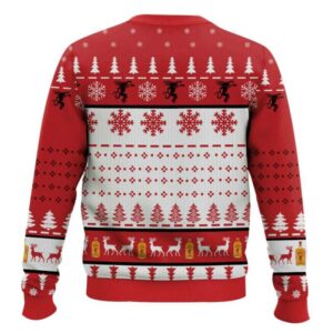 Alternative view of Custom Name Fireball Titties Funny Ugly Christmas Sweater