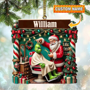 Custom Name Gifts For Barber Lover Ornament Christmas 01XQDT131124