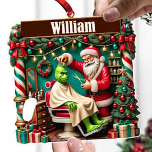 Alternative view of Custom Name Gifts For Barber Lover Ornament Christmas 01XQDT131124