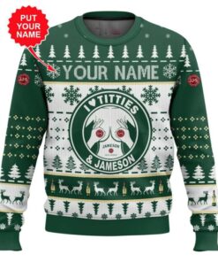 Custom Name Jameson Titties Funny Ugly Sweater