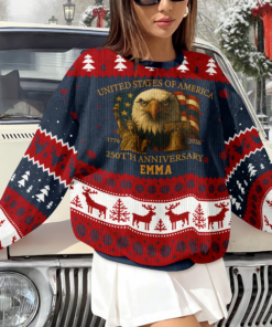 Alternative view of Custom Name USA 250th Anniversary Ugly Sweater