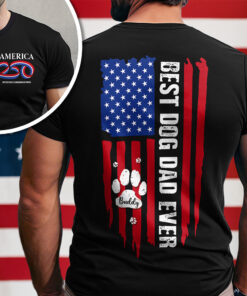 Alternative view of Custom Name USA Semiquincentennial America 250 Back & Front Shirt