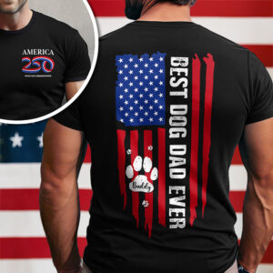 Alternative view of Custom Name USA Semiquincentennial America 250 Back & Front Shirt LM32 895301
