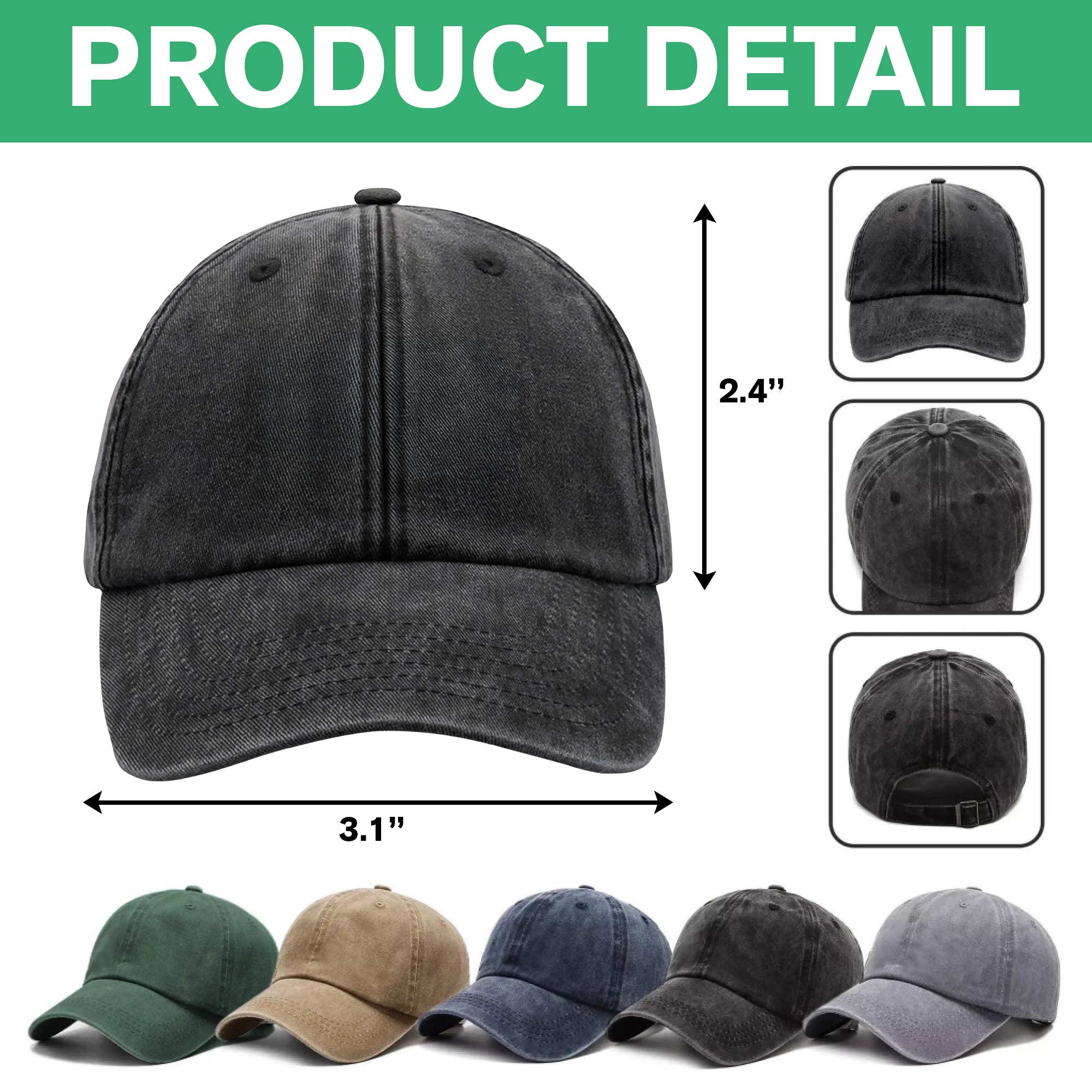 Custom Photo 250 Years Of Freedom With Dog Cat Washed Denim Baseball Cap HO82 894658 - Image 6