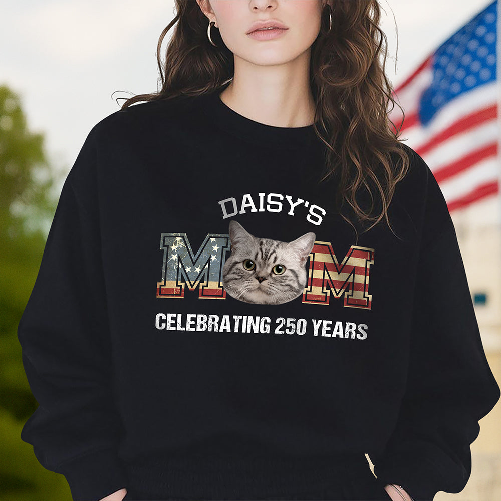 Custom Photo Dog Cat Dad Mom Celebrating 250 Years Dark Shirt HO82 900328 - Image 3