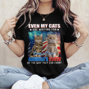 Custom Photo Even My Dogs Cats Are Waiting For Americaâ€™s 250th Dark Shirt HO82 900332