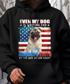 Alternative view of Custom Photo Even My Dogs Cats Are Waiting For America's 250th Dark Shirt