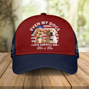 Alternative view of Custom Photo Even My Dogs Love America 250 Classic Cap HO82 900014