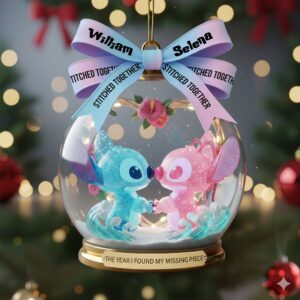 Alternative view of Cute Alien Couple Ornament, Personalized Gifts For Couple 07QHLU300925