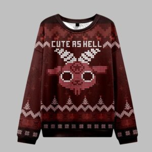 Alternative view of Cute as Hell Ugly Sweater 2025 Christmas - Grishko.com