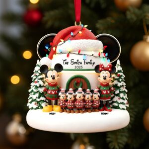 Cute Cartoon Family Personalized Gifts For Family Christmas Ornament 01totn271025