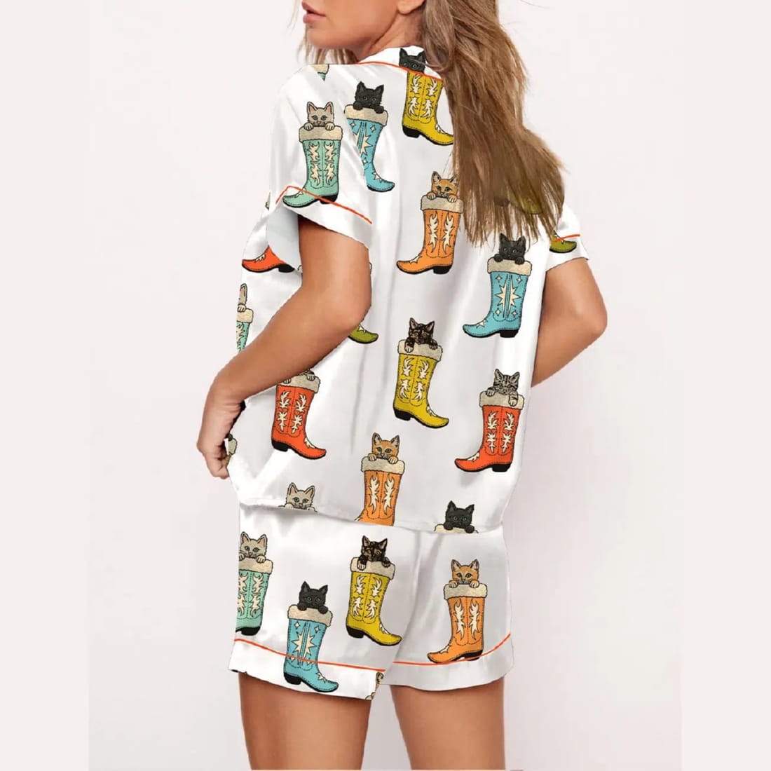 Cute Cat Boots Pajama Set - Image 3