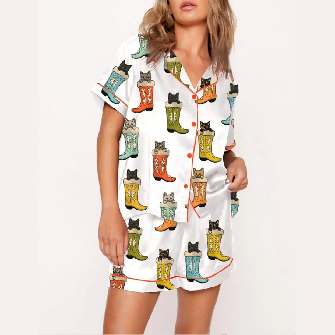 Alternative view of Cute Cat Boots Pajama Set