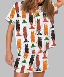 Cute Cat Hair Pajama Set
