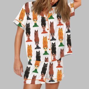 Cute Cat Hair Pajama Set