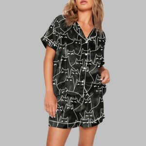 Cute Cats Print Pajama Set