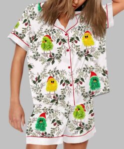Cute Chick Christmas Art Pajama Set