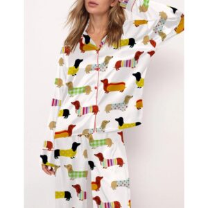 Alternative view of Cute Dachshund Pajama Set For Women