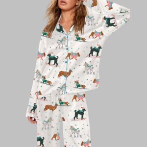 Cute Dog Apres Ski Pajama Set