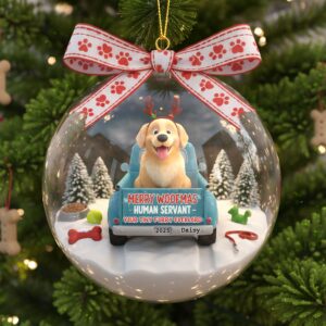 Alternative view of Cute Dog On The Car Ornament - Personalized Gifts For Dog Lovers 04tgti011025