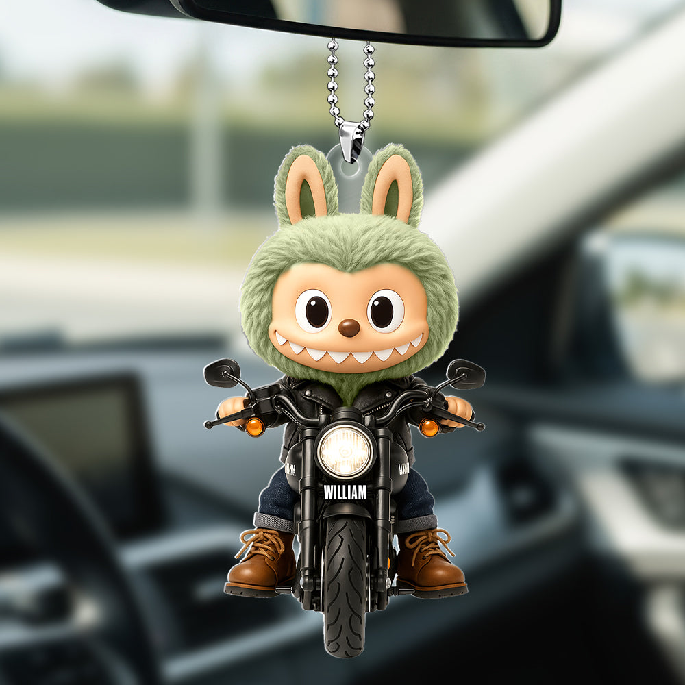 Cute Doll Car Ornament - Personalized Gifts For Motorcycle Lovers 02nati140725 - Image 2