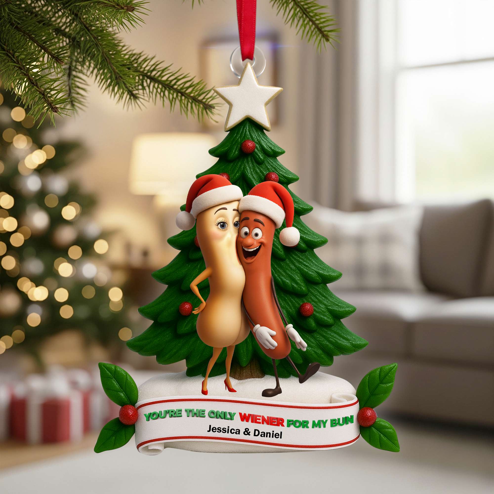 Cute Food Duo Ornament - Personalized Christmas Gifts For Couple 03OHLU040925