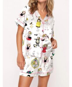 Cute Girl Satin Pajama Set For Women