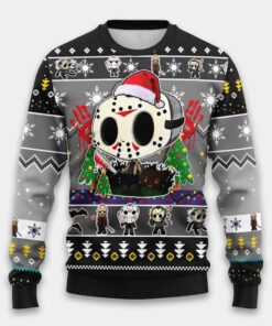 Cute Jason Horror Character Halloween Ugly Christmas Sweater