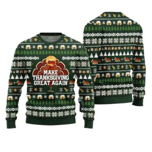 Alternative view of Cute Make Thanksgiving Great Again Ugly Sweater - Grishko.com