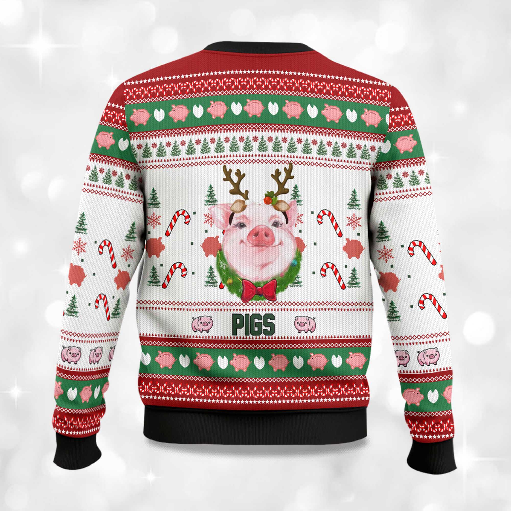 Alternative view of Cute Pig Ugly Christmas Sweater