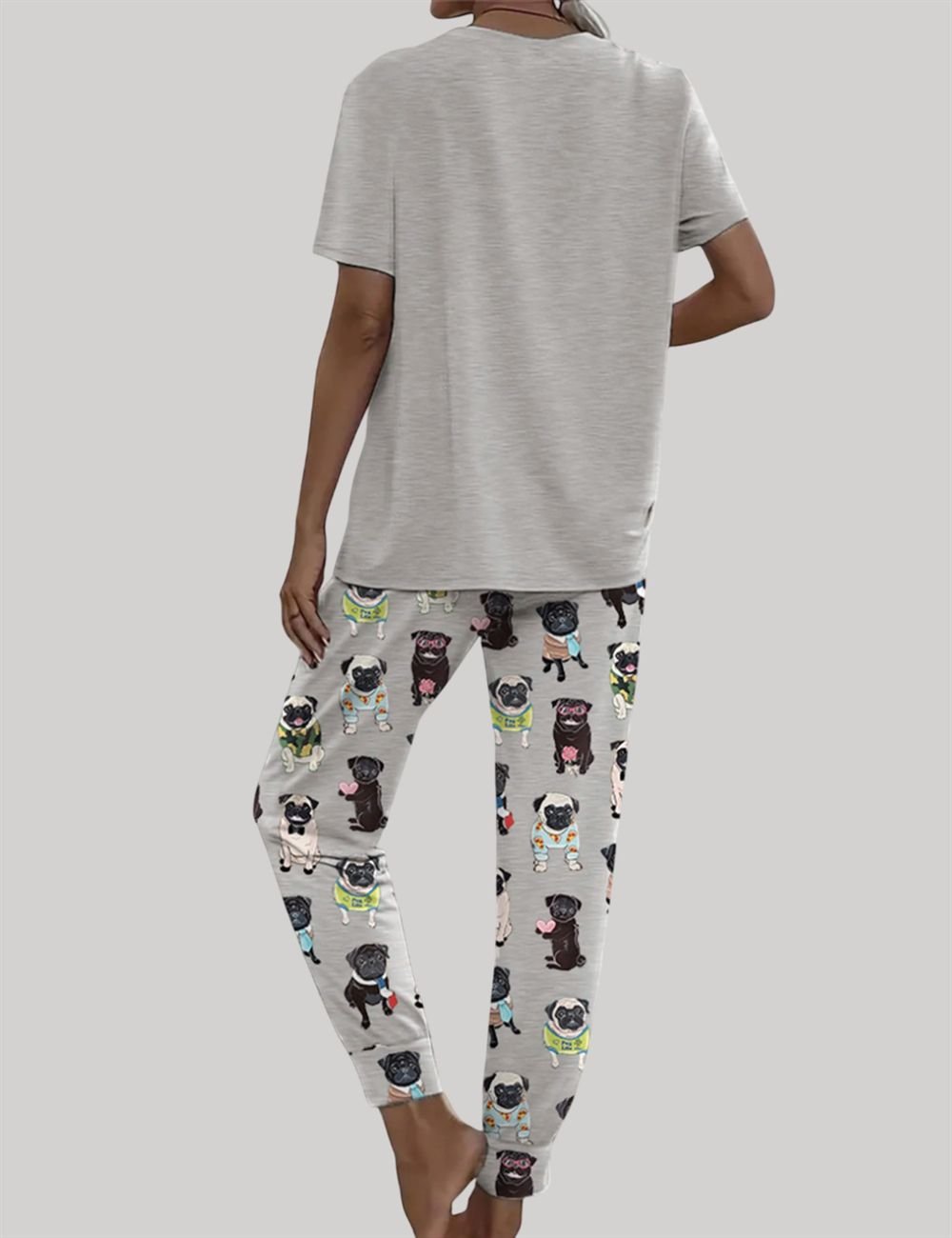 Cute Pug Casual Pajama Set - Image 2