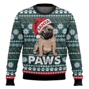 Cute Pug Santa Paws Ugly Christmas Sweater