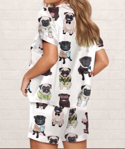 Alternative view of Cute Pug Silky Satin Pajama Set
