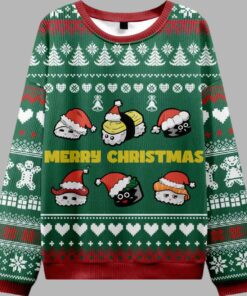 Cute Sushi Cat Ugly Christmas Sweater