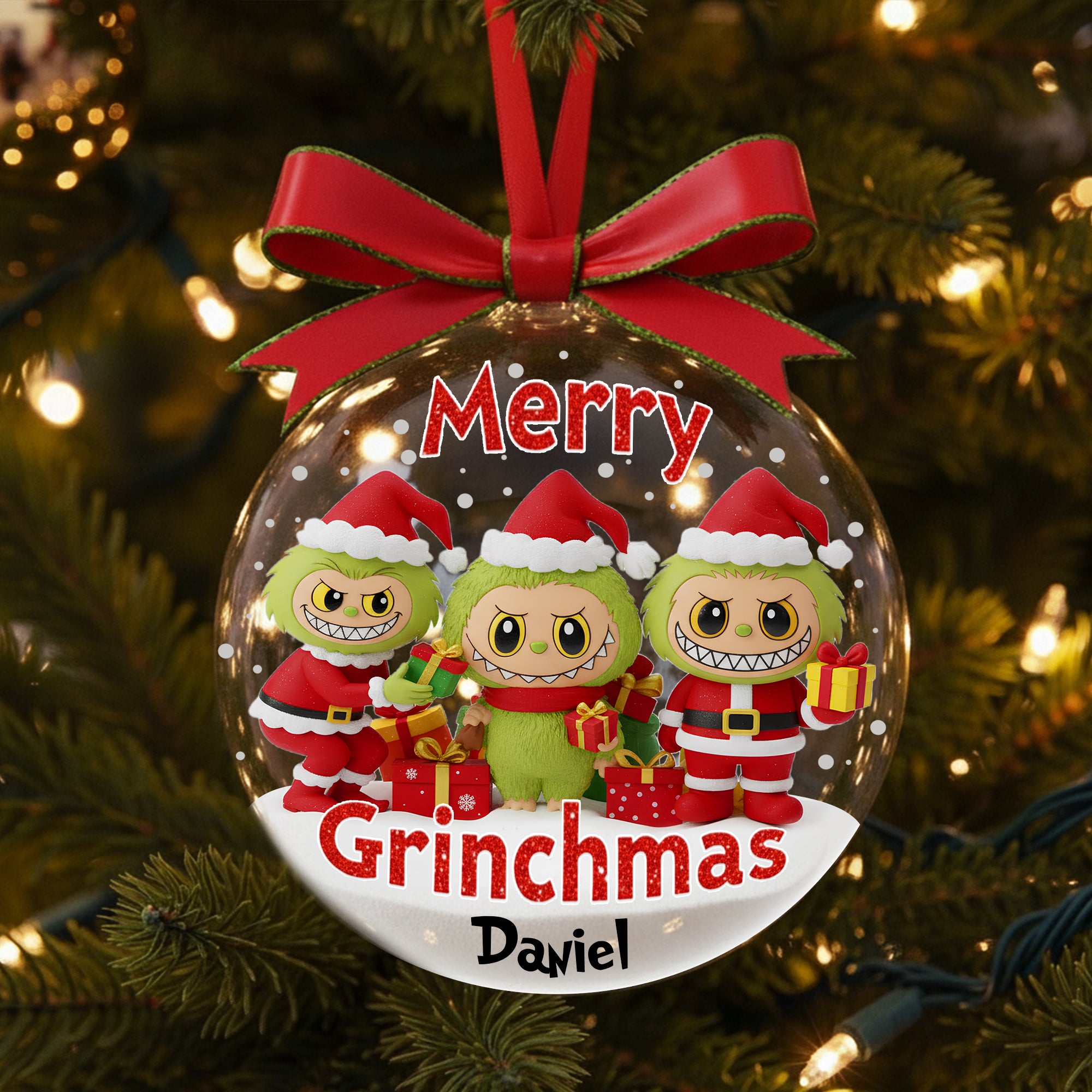 Alternative view of Cute Xmas Monster Personalized Gifts For Chrismas Ornament 01pglu270925