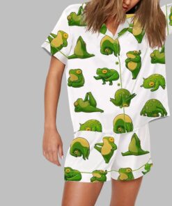 Alternative view of Cute Yoga Frogs Pajama Set