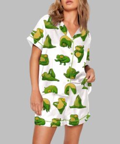 Cute Yoga Frogs Pajama Set