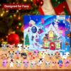 Christmas 24 Days Pet Garden Blind Box Kawaii Animation Figure Calendar Room Desk Decoration Kid Play House Toys Collection Gift