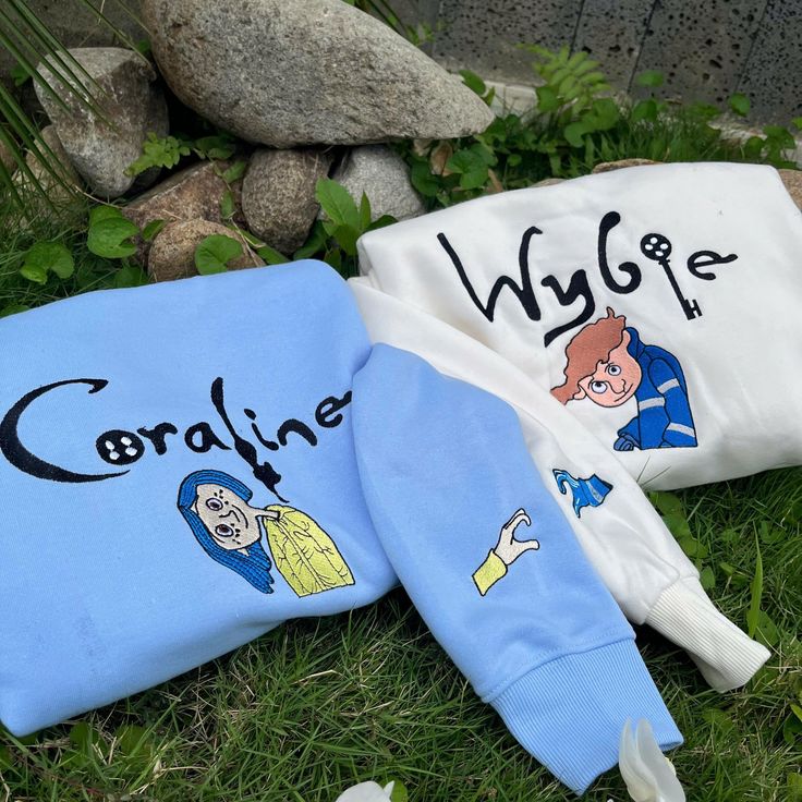 Halloween Coraline And Wybie Embroidered Shirt, Coraline Embroidered Sweatshirt, Horror Movie Shirt, Animation Hoodie
