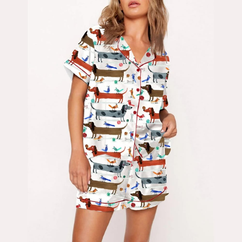 Dachshund And Birds Pajama Set - Image 2