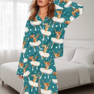 Dachshund Ballet Art Pajama Set For Women