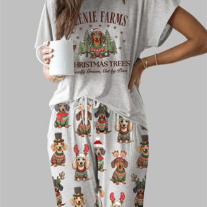 Dachshund Casual Pajama Set For Women