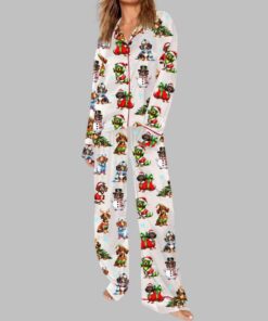 Alternative view of Dachshund Christmas Dog Pajama Set