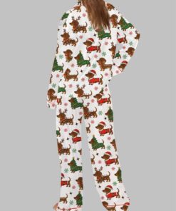 Alternative view of Dachshund Christmas Pajama Set