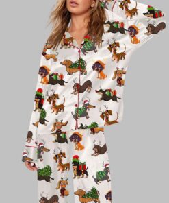Dachshund Christmas Wiener Dog Pajama Set